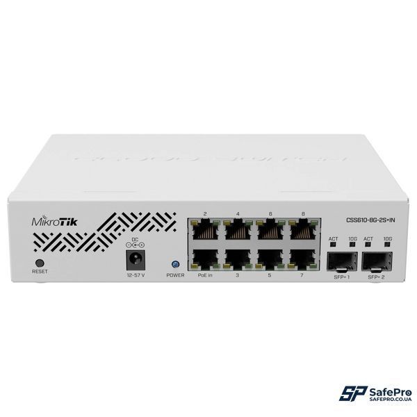 MikroTik CSS610-8G-2S+IN Комутатор 8 портів керований 99-00014397 фото MikroTik CSS610-8G-2S+IN Комутатор 8 портів керований 99-00014397 фото