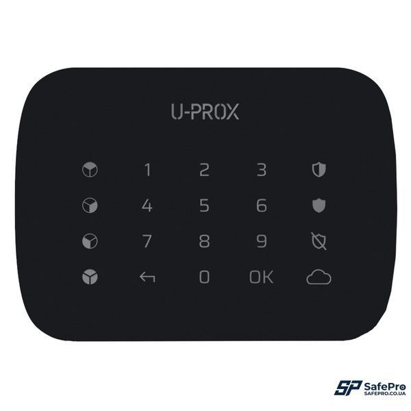 U-Prox Keypad G4 Black Бездротова сенсорна клавіатура для чотирьох груп 99-00013682 фото U-Prox Keypad G4 Black Бездротова сенсорна клавіатура для чотирьох груп 99-00013682 фото
