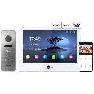Neolight ALPHA Hybrid + PRIME FHD Silver з кутком Комплект відеодомофону 99-00024855 фото