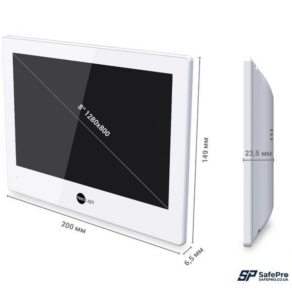 Neolight ALPHA Hybrid + PRIME FHD Silver з кутком Комплект відеодомофону 99-00024855 фото