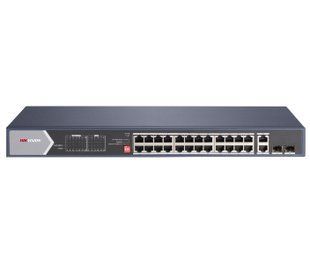 Hikvision DS-3E0528HP-E Hi-PoE Комутатор 24 порти некерований 99-00004414 фото