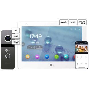 Neolight MEZZO Hybrid + SOLO IPW Graphite з кутком, PoE адаптер для панелі виклику Комплект відеодомофону 99-00024871 фото