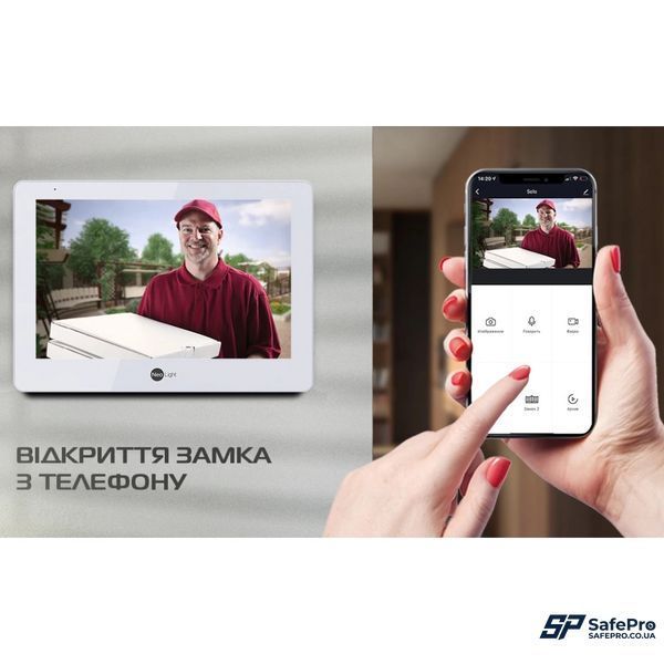 Neolight MEZZO Hybrid + SOLO IPW Graphite з кутком, PoE адаптер для панелі виклику Комплект відеодомофону 99-00024871 фото